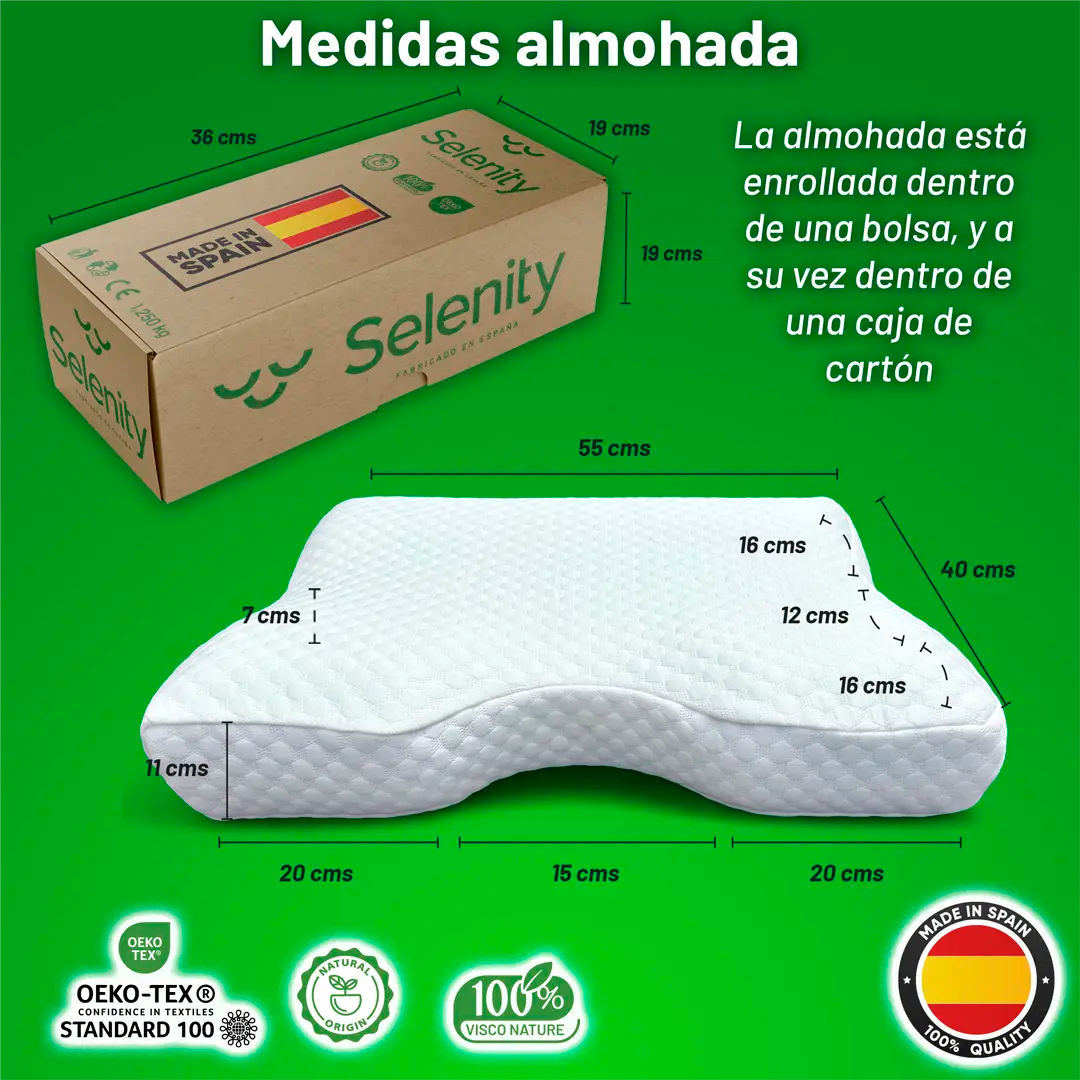 Almohada cervical ergonómica Selenity