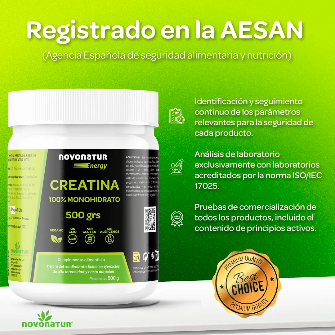 Creatina 100% Monohidrato 500grs.